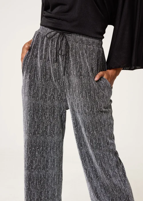 Blue Vanilla Silver Rhinestone Detailed Trousers - S/M Image 4
