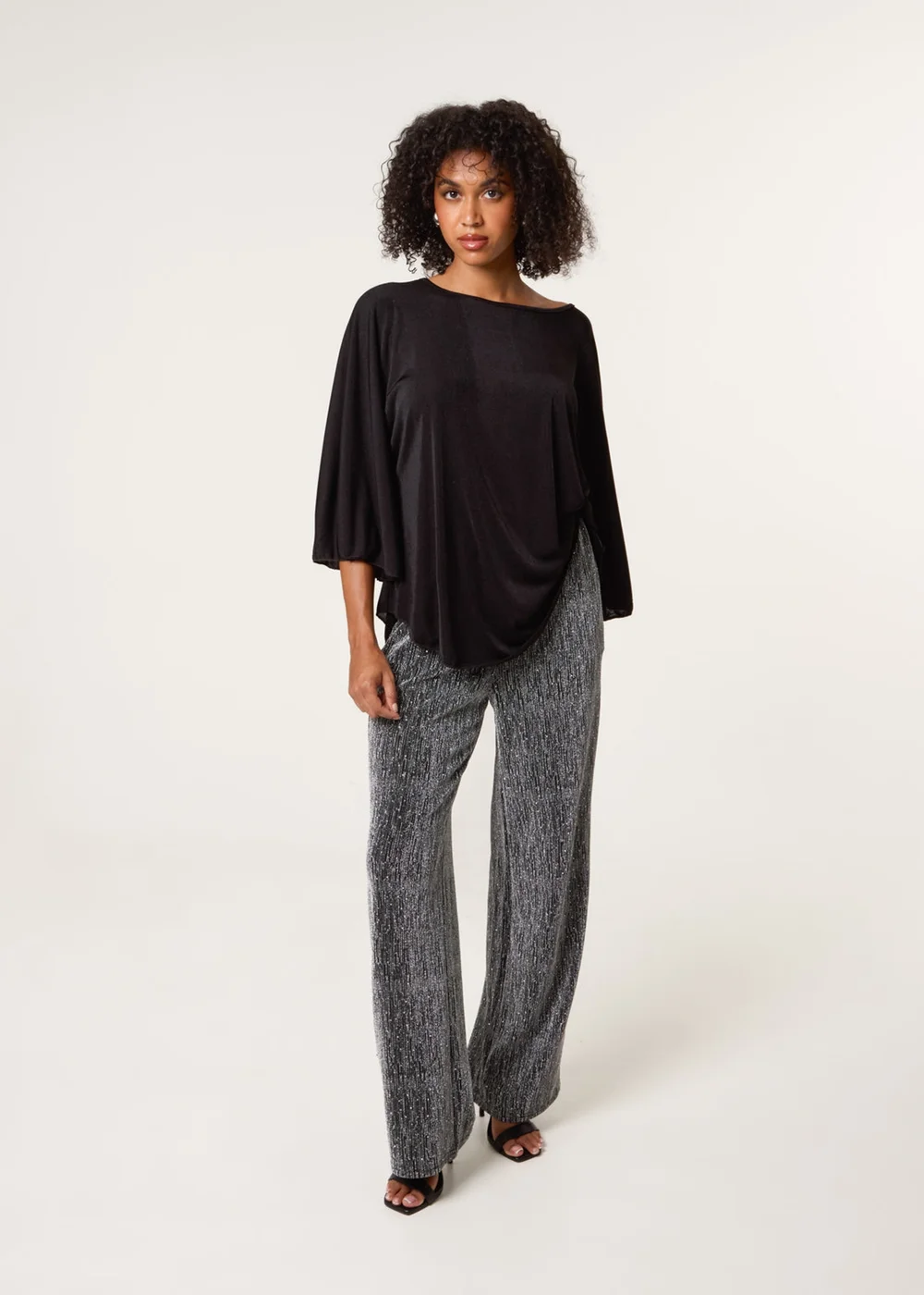 Blue Vanilla Silver Rhinestone Detailed Trousers - S/M Image 3