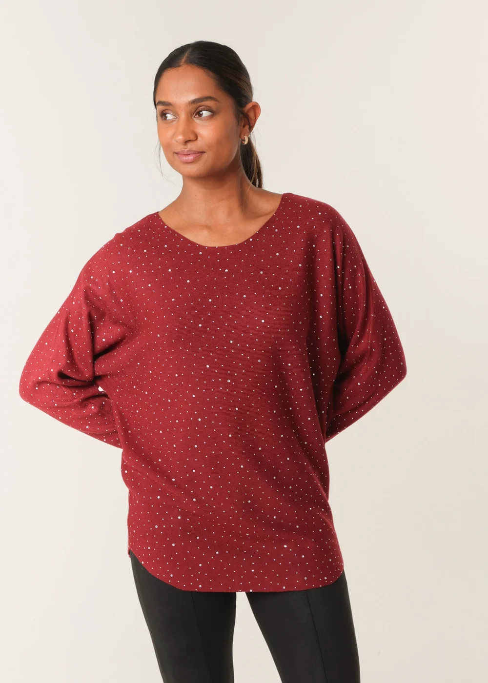 Blue Vanilla Red Jumper With Silver Rhinestones - S/M Image 1