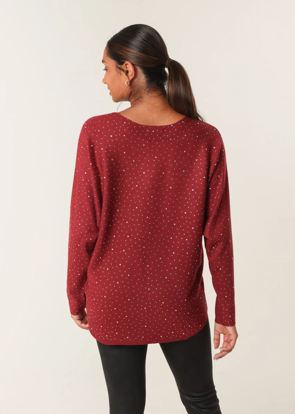 Blue Vanilla Red Jumper With Silver Rhinestones - S/M Image 4