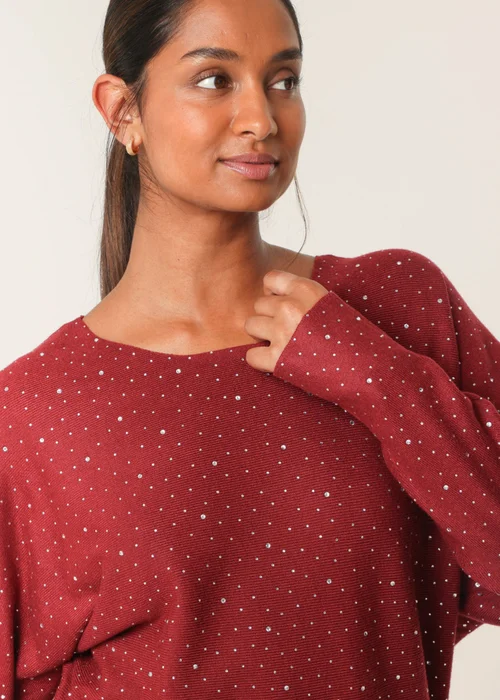 Blue Vanilla Red Jumper With Silver Rhinestones - S/M Image 3