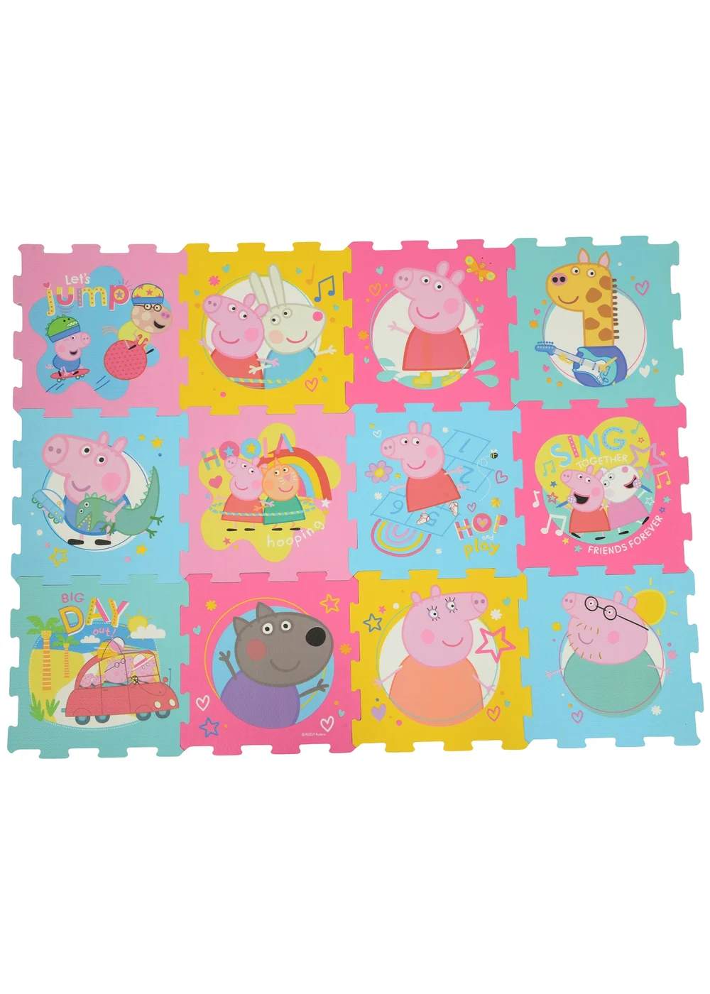 Peppa Pig 12 Piece EVA Play Mat - One Size Image 1