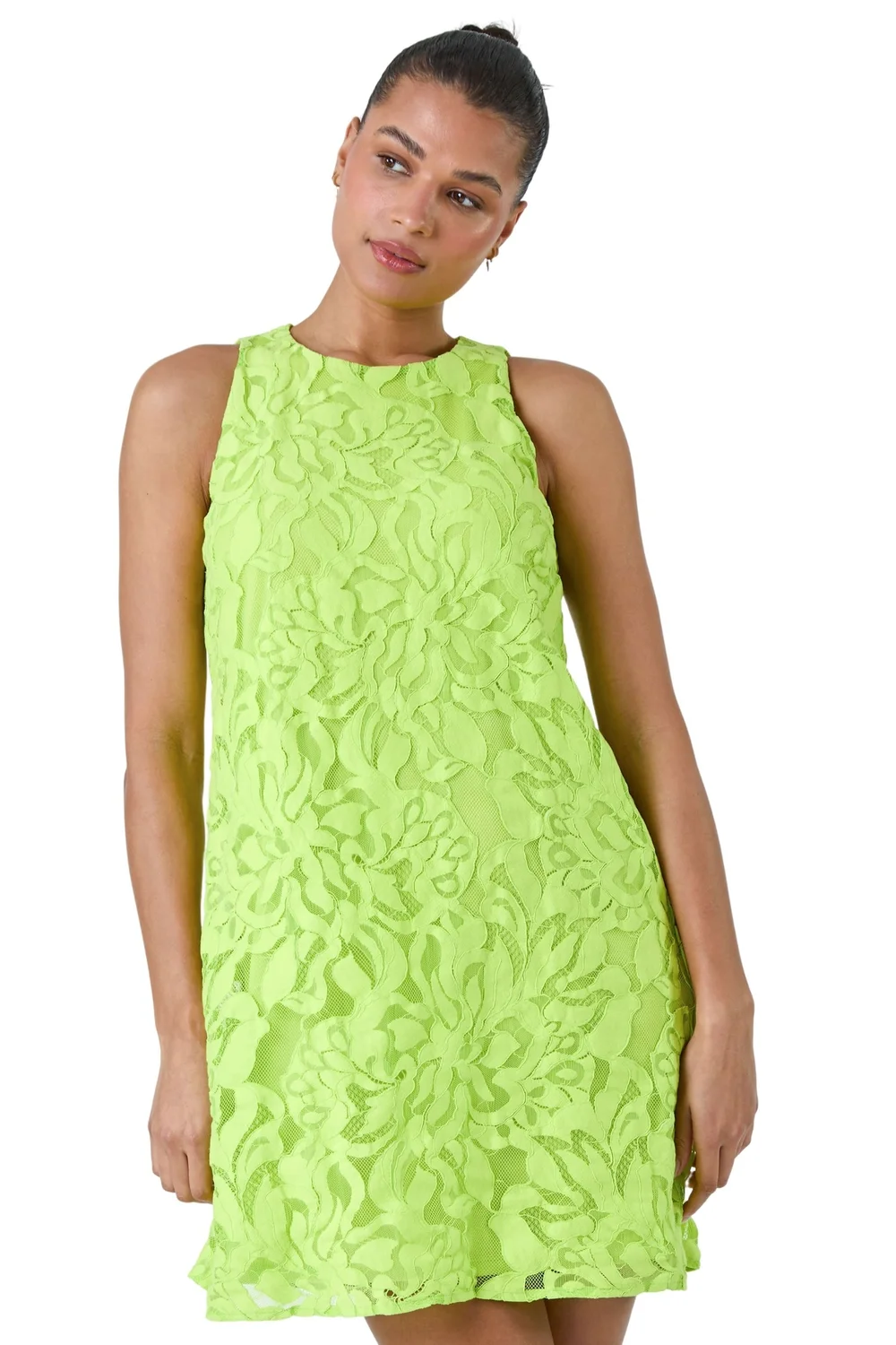 Roman Lime Lace Swing Dress - 18 | Matalan Roman Lime Lace Swing Dress - 18 | Matalan