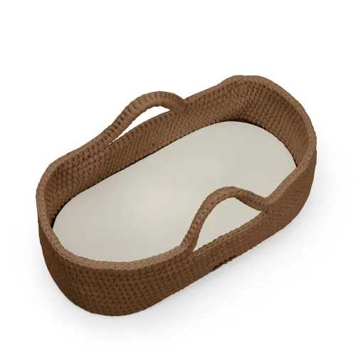 Ickle Bubba Chocolate Brown Nova Moses Basket & Stand - One Size Image 4
