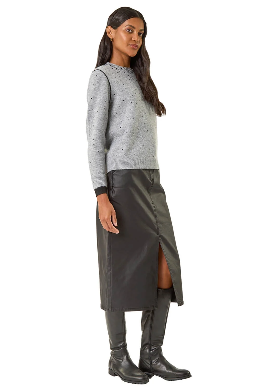 Roman Grey Embellished Knit Jumper - 20 Image 2