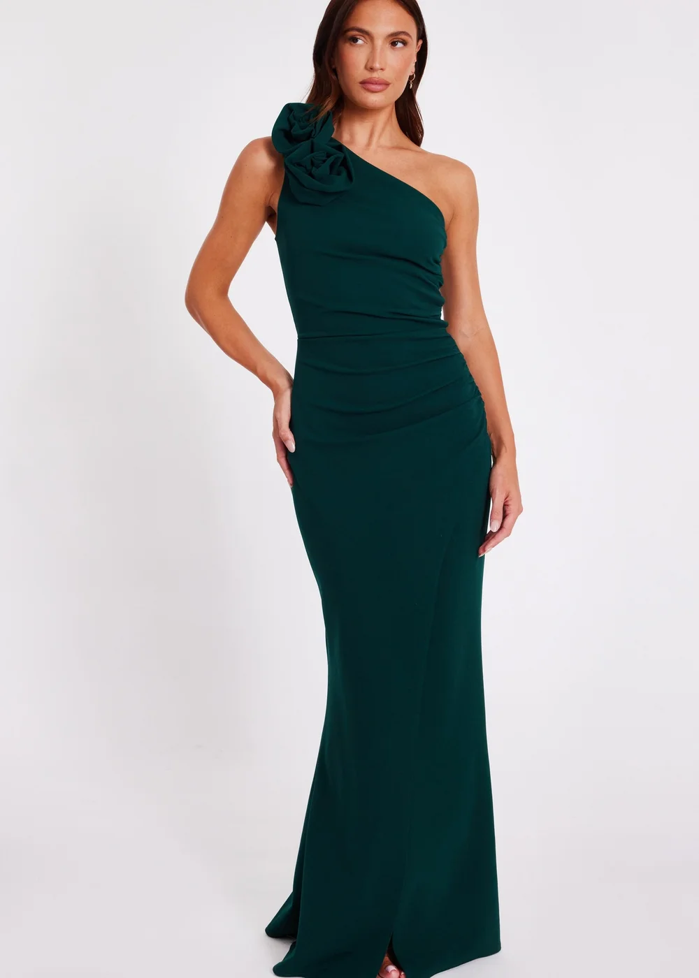 Quiz Green Corsage Maxi Dress - 10 | Matalan Quiz Green Corsage Maxi Dress - 10 | Matalan