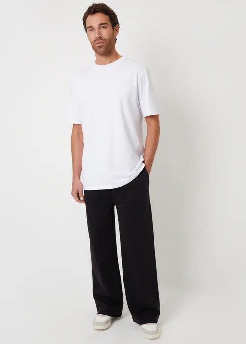 Threadbare Black Wide Leg Joggers - XL Image 3