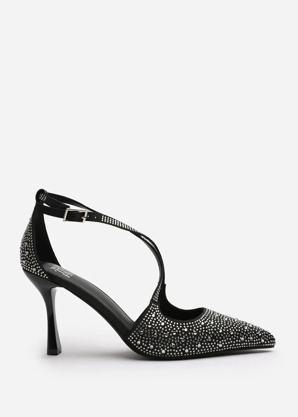 Where's That From Black Kaitlyn Strappy Pointed Toe High Heels - 4 Image 2