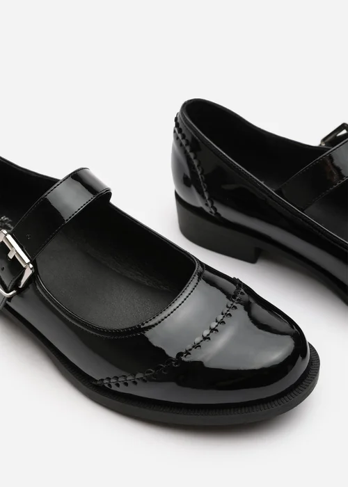 Where's That From Marissa Black Patent Extra Wide-Fit Mary Jane Pumps - 4 Image 4
