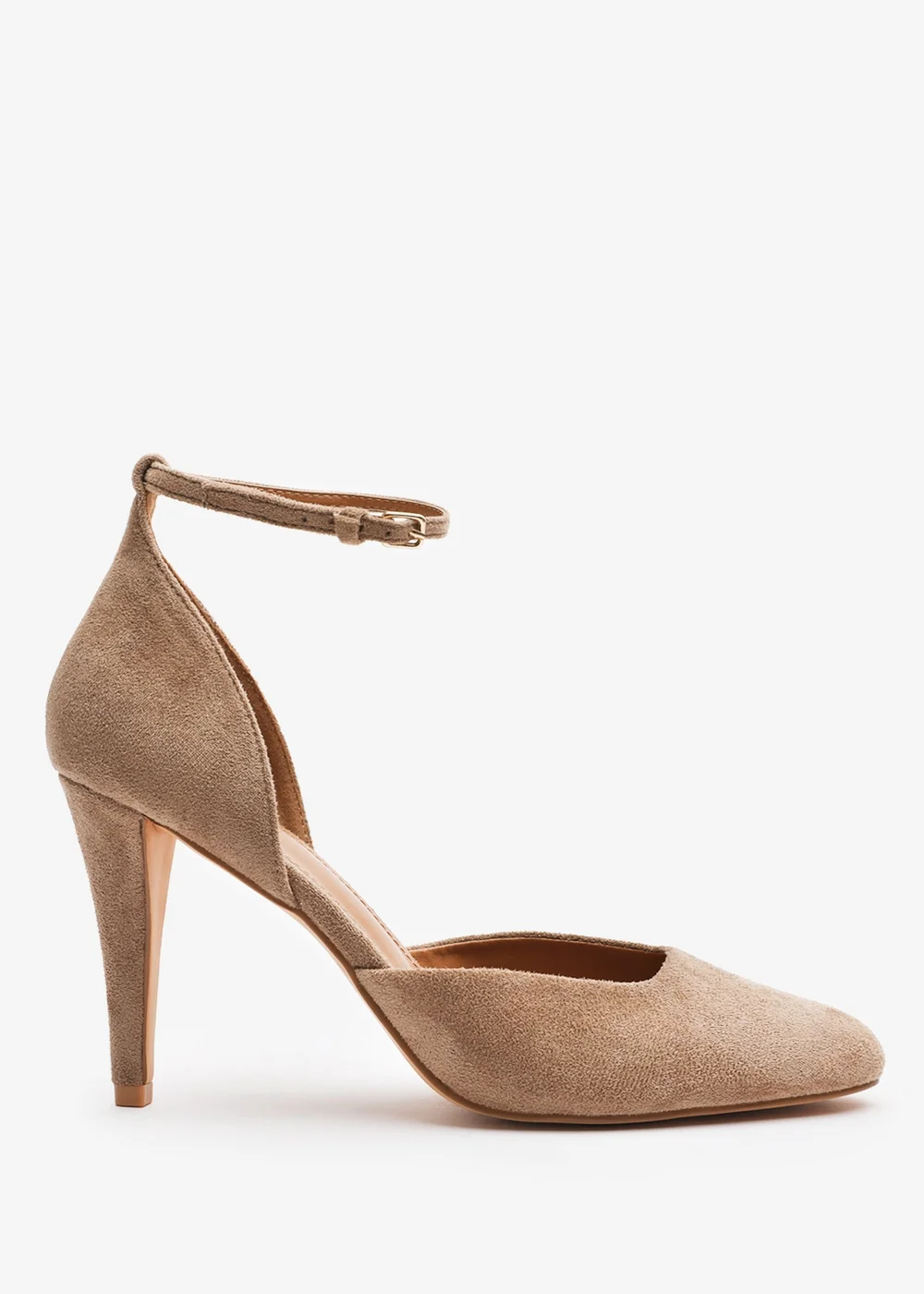 Where's That From Piper Camel Faux Suede Ankle Strap Heels - Size 5 Image 2