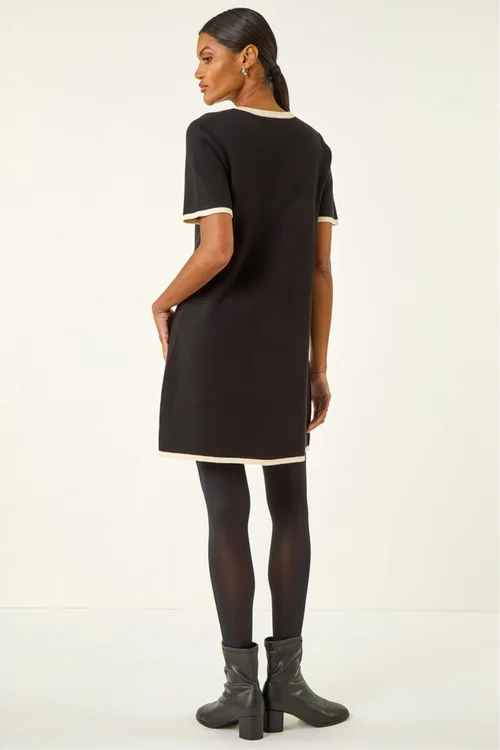 Roman Black Bow Detail Knitted Dress - 18 Image 4