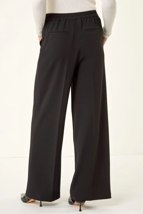 Roman Black Button Pocket Full Length Trousers - 16 Image 3