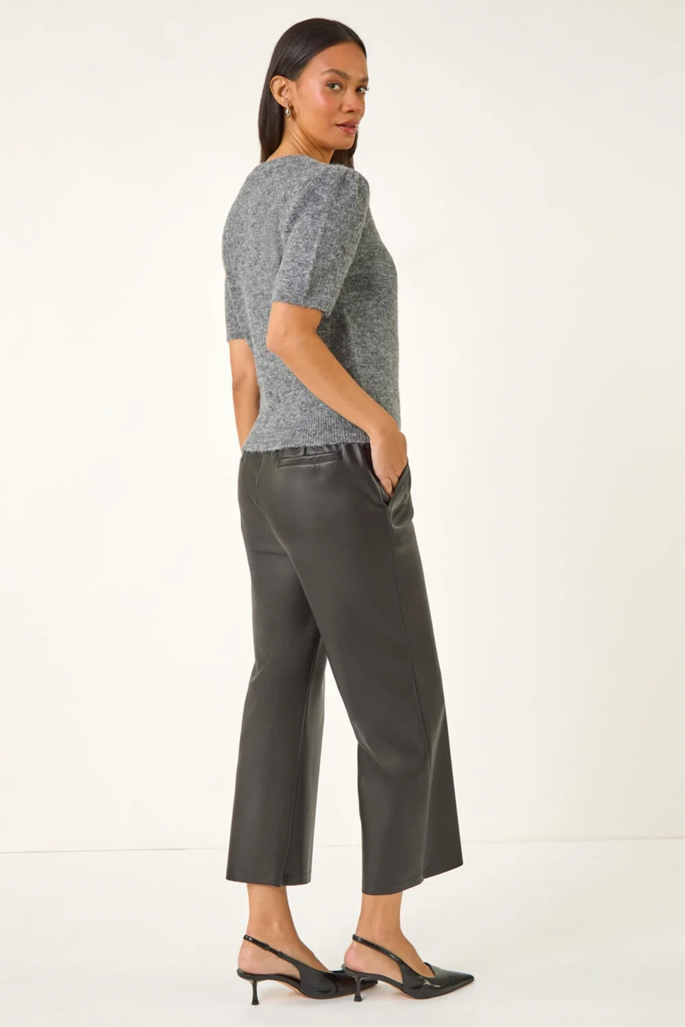 Dusk Grey Diamante Jewelled Knit Jumper - 12 Image 4