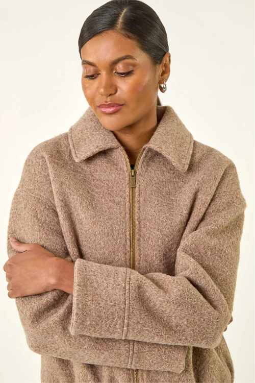 Roman Stone Boucle Bomber Jacket - 12 Image 4