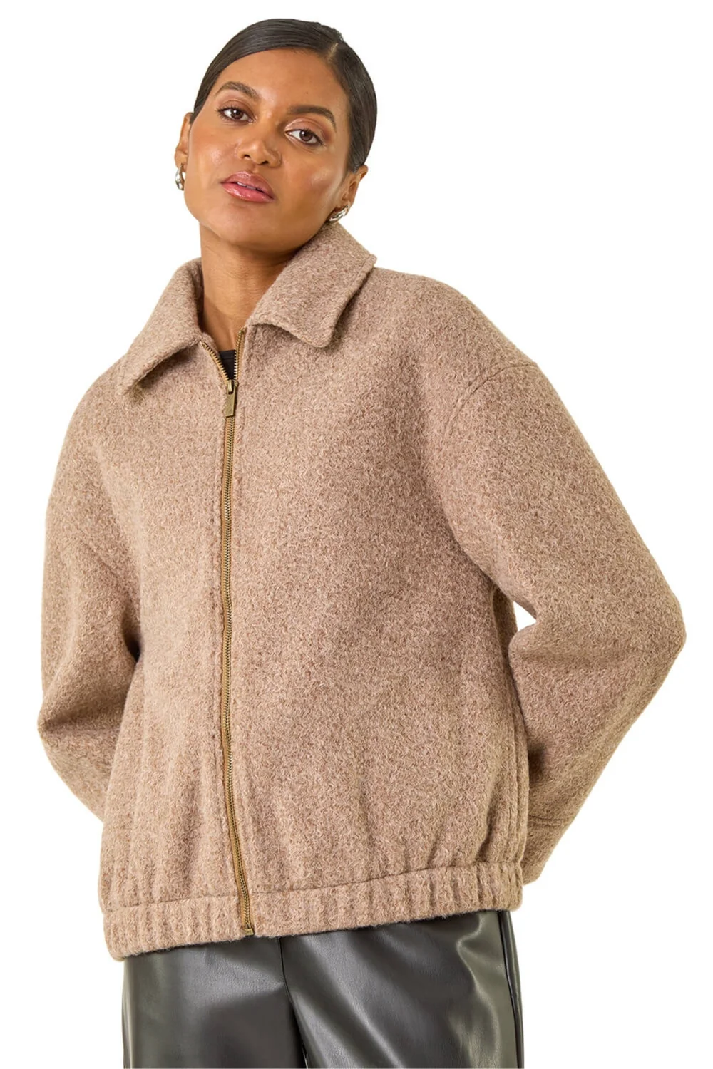 Roman Stone Boucle Bomber Jacket - 12 Image 1
