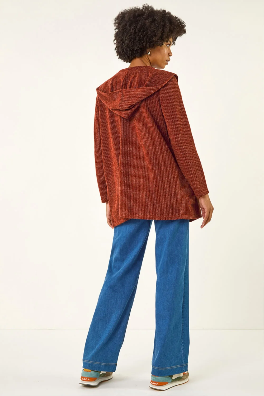 Roman Rust Longline Hooded Cardigan - 14 Image 4