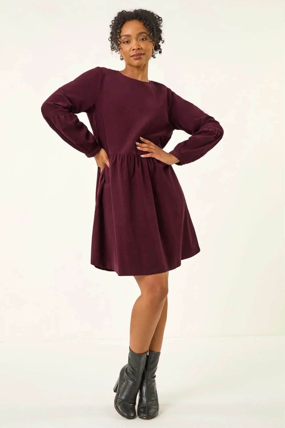 roman mini dress Roman Rose - Velvet Corset Rosette Mini Dress