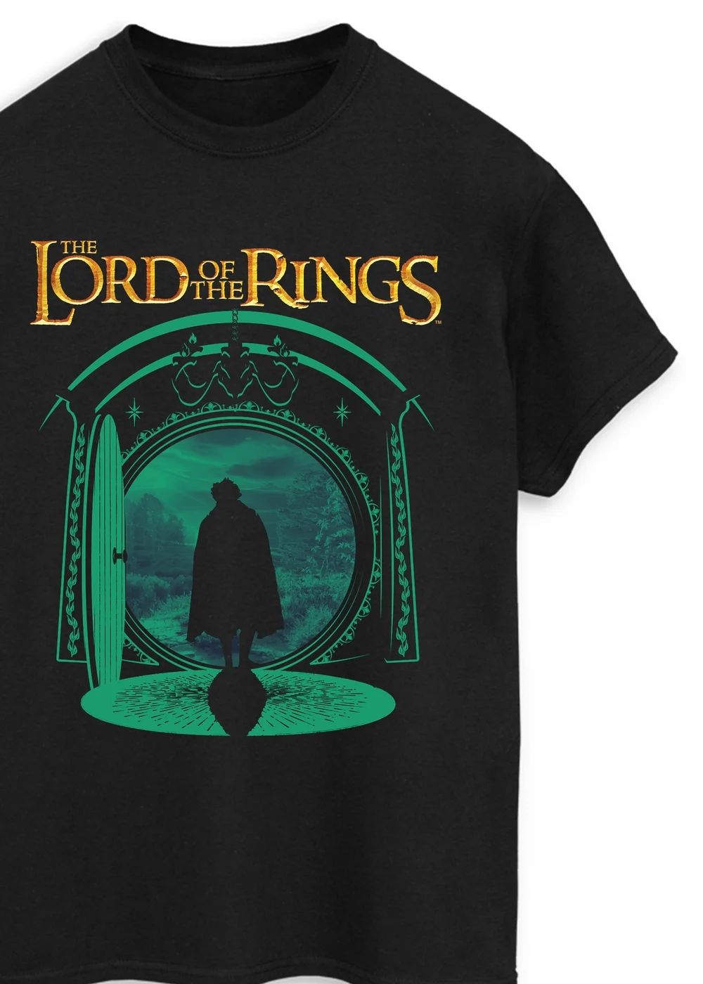 Spiral Galaxy Lord Of The Rings Frodo Circle Black Graphic T-Shirt - 2XL Image 2