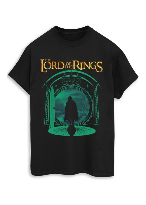 Spiral Galaxy Lord Of The Rings Frodo Circle Black Graphic T-Shirt - 2XL Image 1