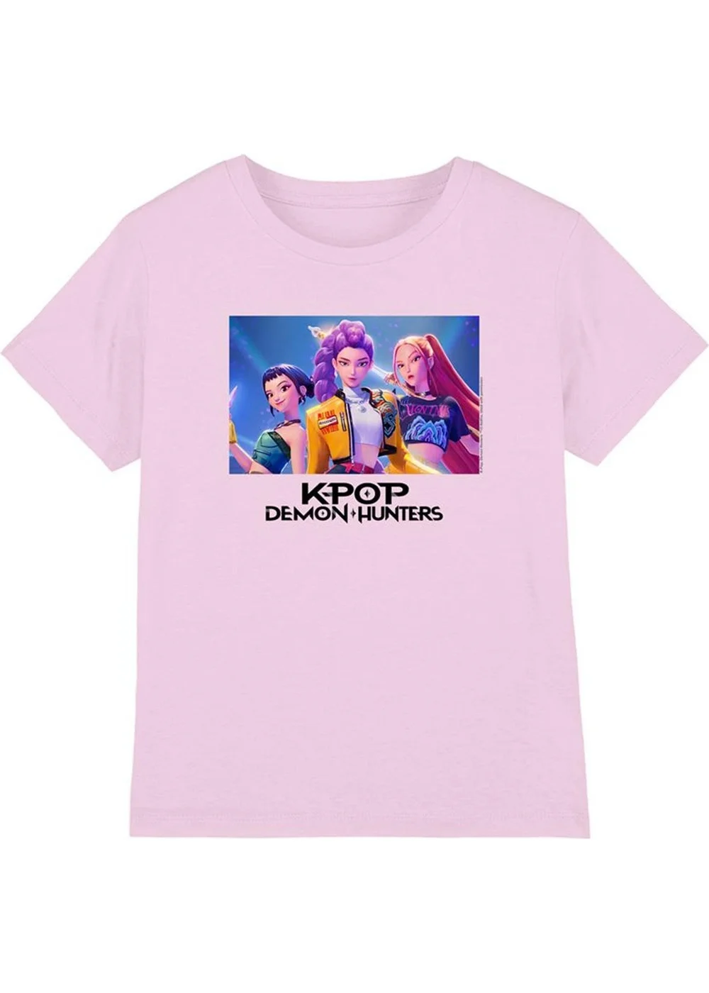 K-Pop Demon Hunters Kids Pink Huntr/X T-Shirt (3-13yrs) - 12-13 yrs Image 1