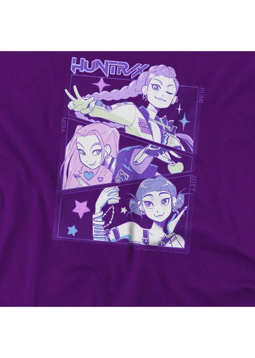 K-Pop Demon Hunters Kids Purple Huntr/X Anime T-Shirt (3-13yrs) - 12-13 yrs Image 3