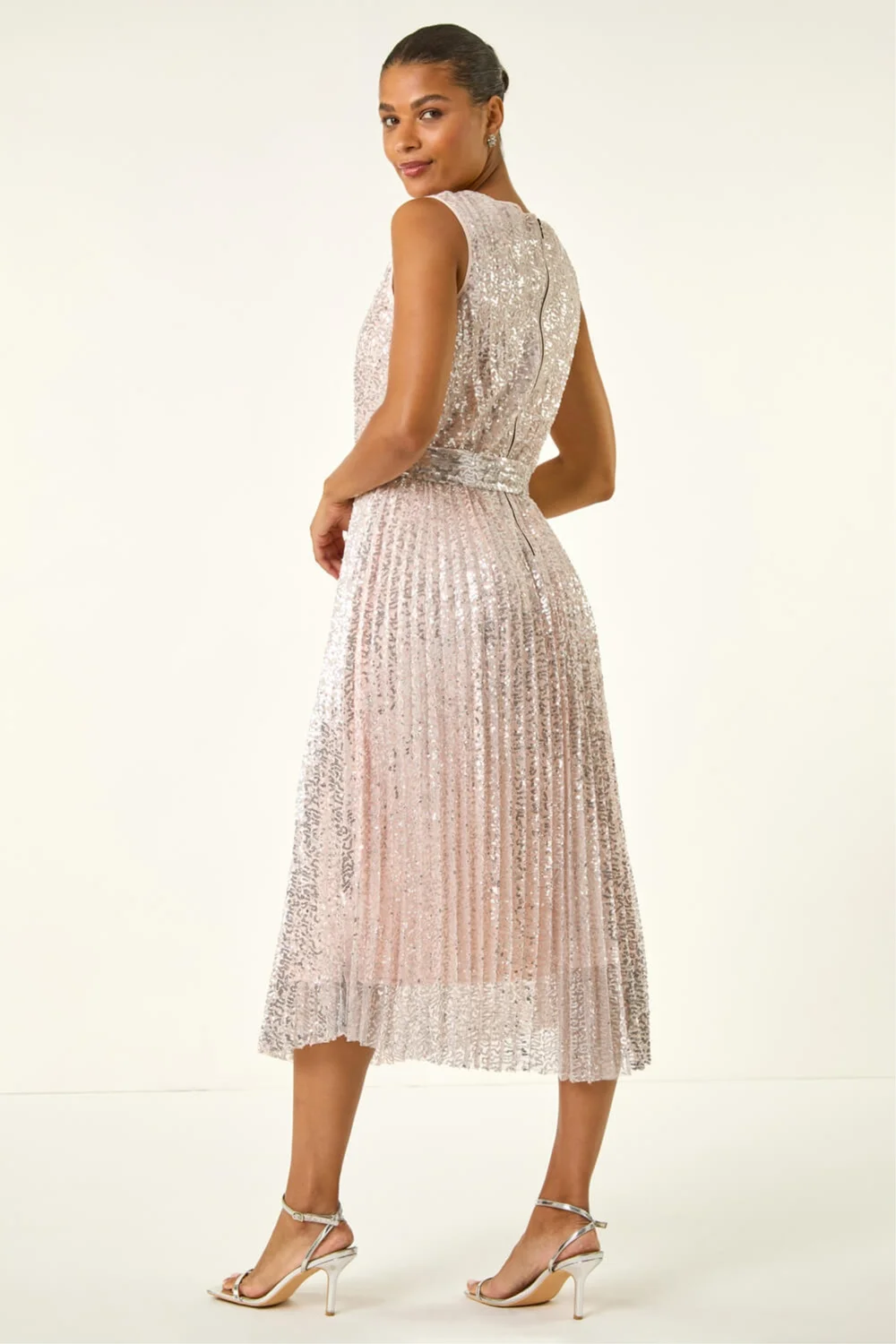 roman silver dress Elle Zeitoune Roman Dress - Silver