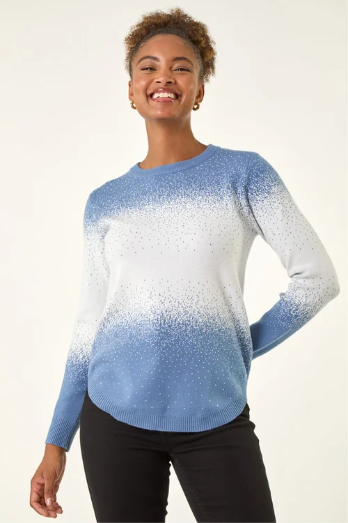Roman Light Blue Ombre Soft Knit Jumper - 12 Image 4