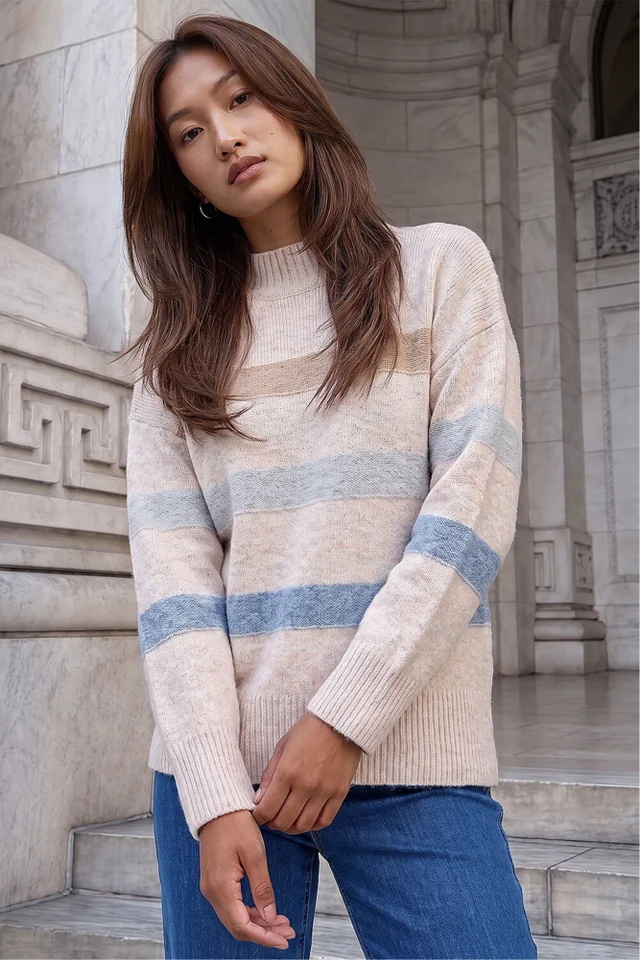 Roman Stone Soft Stripe Knit Jumper