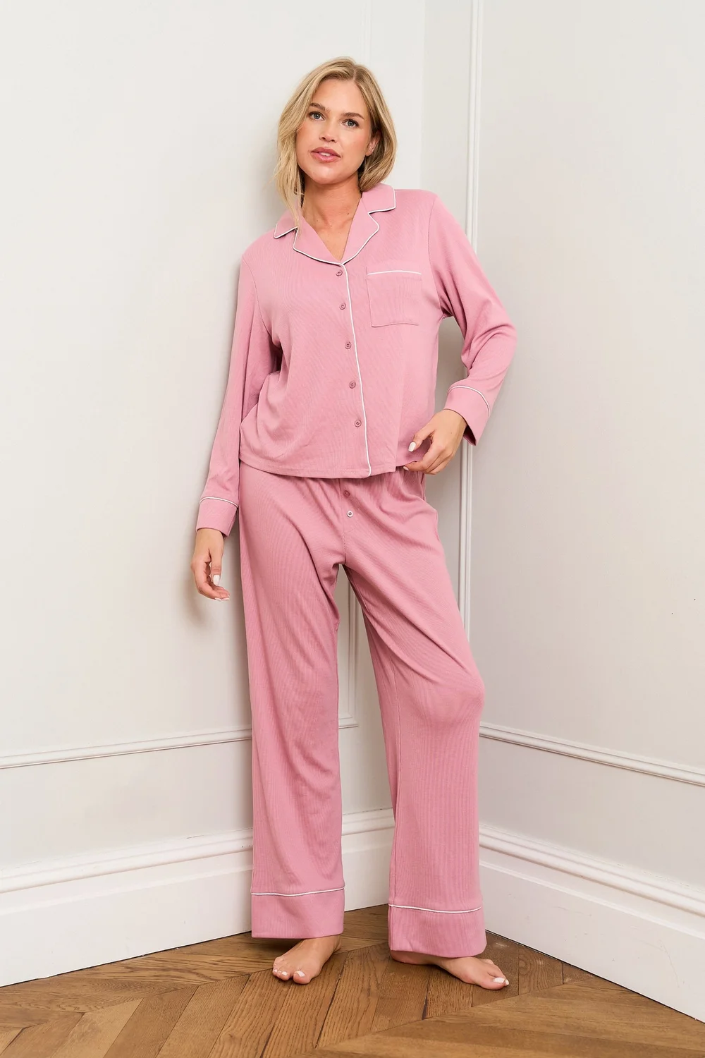 JimJam Pink Traditional Pyjama Set - Small Image 2