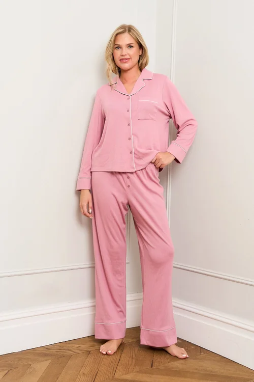 JimJam Pink Traditional Pyjama Set - Small Image 1