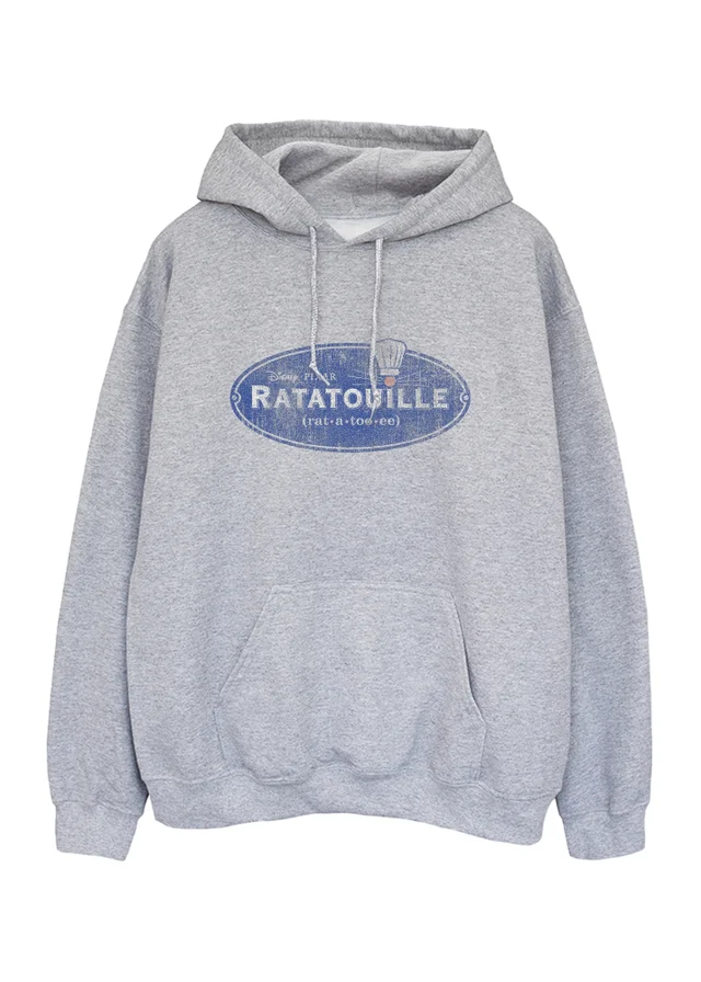 Spiral Galaxy Disney Ratatouille Logo Grey Graphic Hoodie