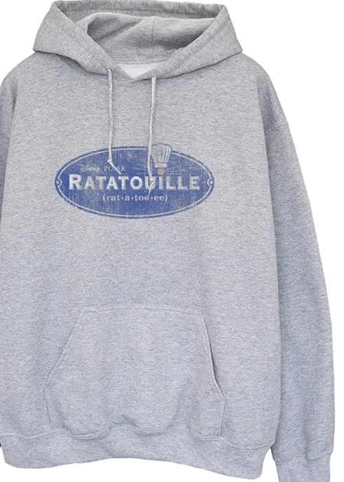 Spiral Galaxy Disney Ratatouille Logo Grey Graphic Hoodie - Small Image 2