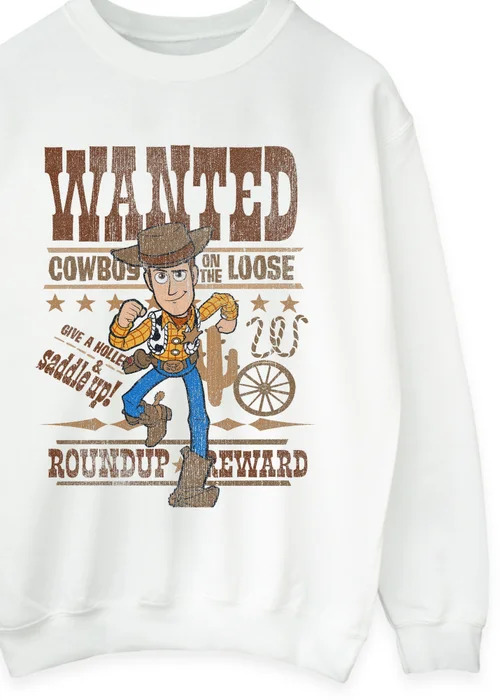 Spiral Galaxy Disney Toy Story Woody Wanted White Graphic Sweatshirt - 3XL Image 2