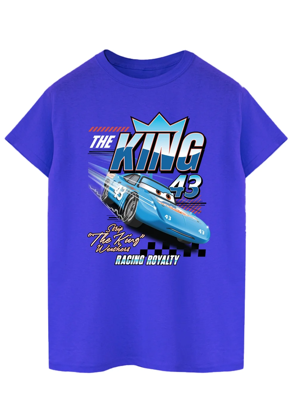 Spiral Galaxy Disney Cars The King Royal Blue Graphic T-Shirt - S Image 1
