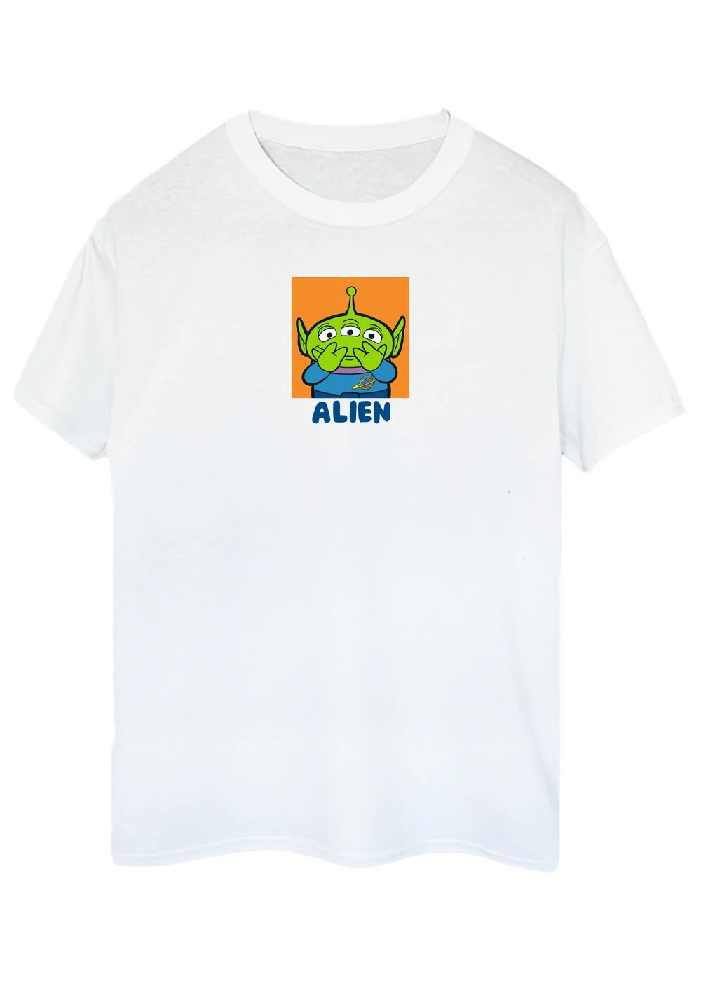 Spiral Galaxy Disney Toy Story Alien White Graphic Boyfriend Fit T-Shirt - 5XL Image 1
