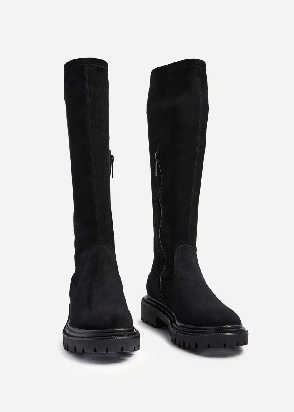 Linzi Hallie Black Faux Suede High Leg Stretch Boot - 3 Image 3
