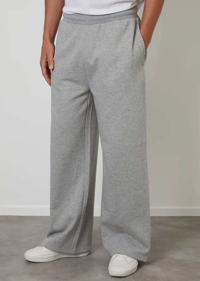 Threadbare Light Grey Wide Leg Joggers