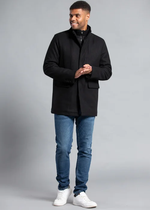 Tokyo Laundry Black Padded Faux Wool Coat - L Image 3