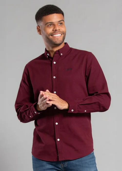 Tokyo Laundry Burgundy Cotton Oxford Long Sleeve Shirt - XL Image 3