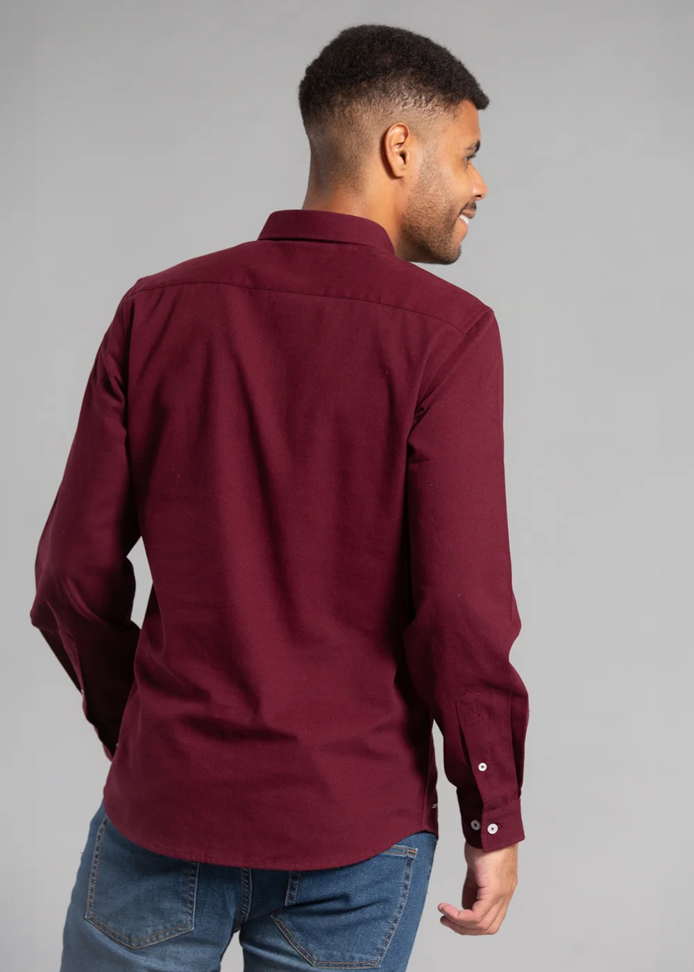 Tokyo Laundry Burgundy Cotton Oxford Long Sleeve Shirt - XL Image 2