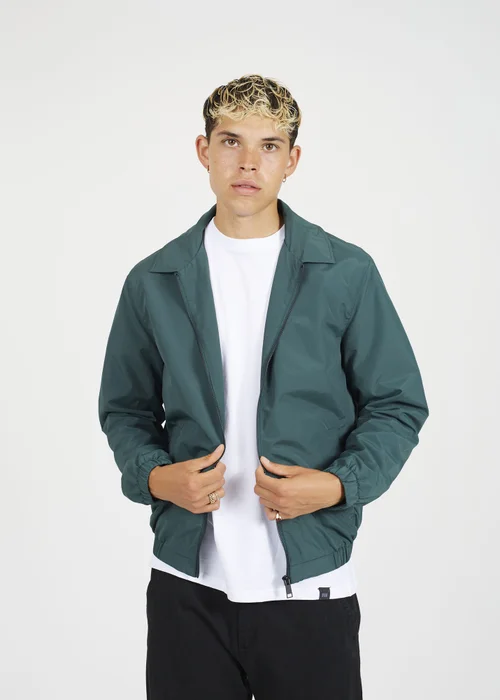 Brave Soul Green Lightweight Harrington Style Jacket - XL Image 1