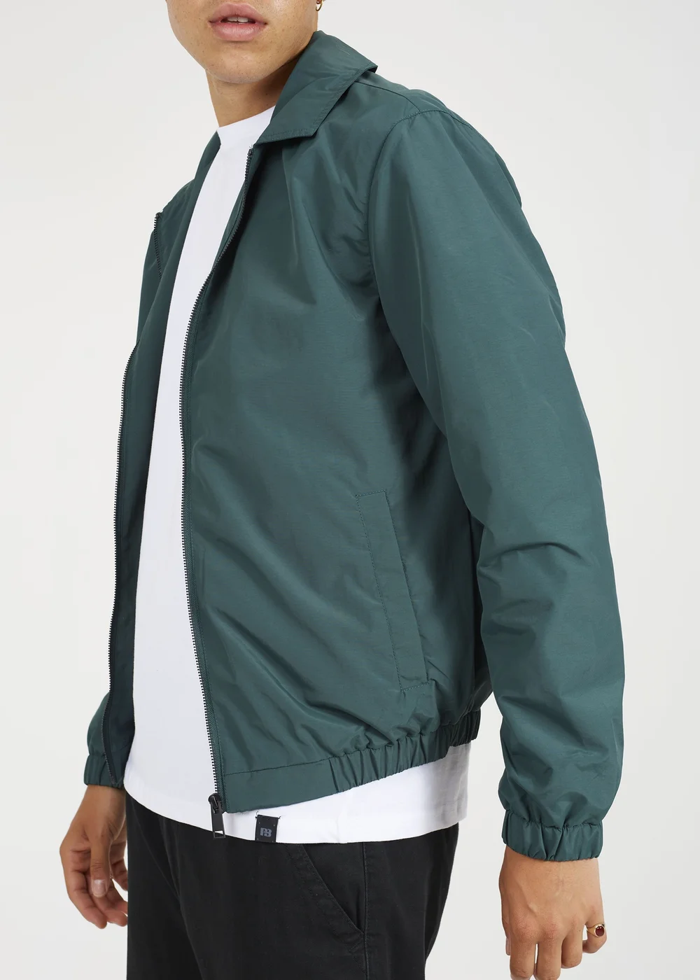 Brave Soul Green Lightweight Harrington Style Jacket - XL Image 3