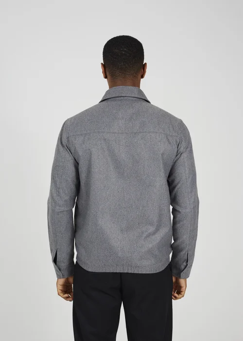 Brave Soul Grey Harrington Style Zip Through Jacket - L Image 2