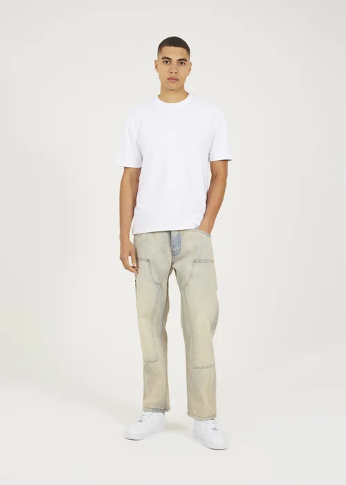 Brave Soul Sand Loose Fit Carpenter Style Denim Jeans - 30/L32 Image 4