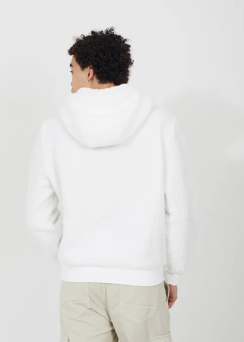 Brave Soul Cream Teddy Fleece Hoodie - L Image 2