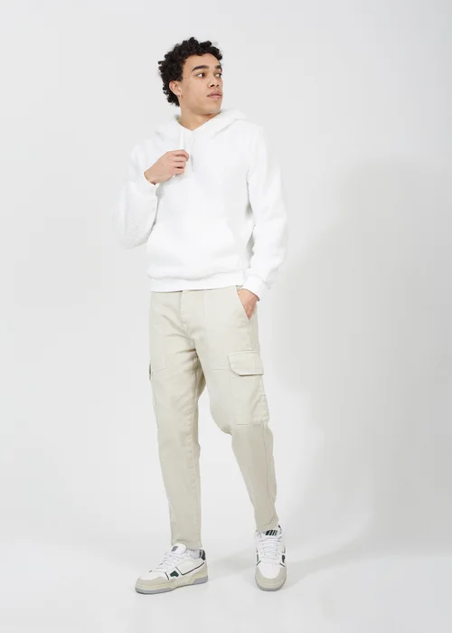 Brave Soul Cream Teddy Fleece Hoodie - L Image 4