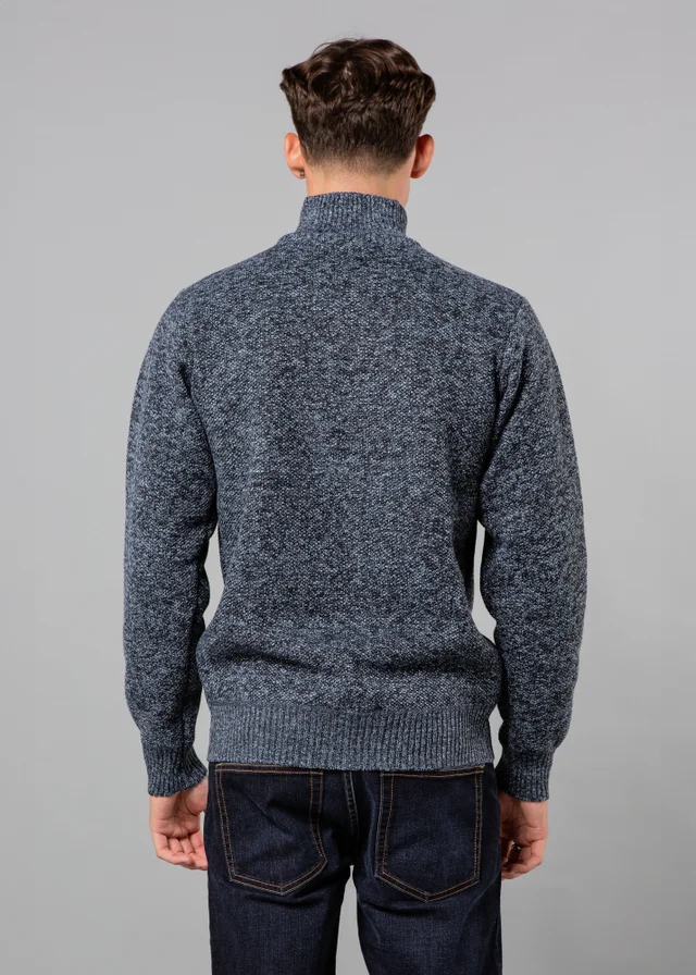 Polo Ralph Lauren - Original Player Maglione a collo alto con zip grigio screziato Polo Ralph Lauren - Original Player Maglione a collo alto con zip grigio screziato