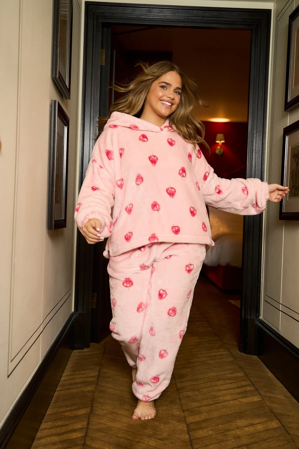 JImJam Pink Strawberry Print Twosie - L/XL Image 1
