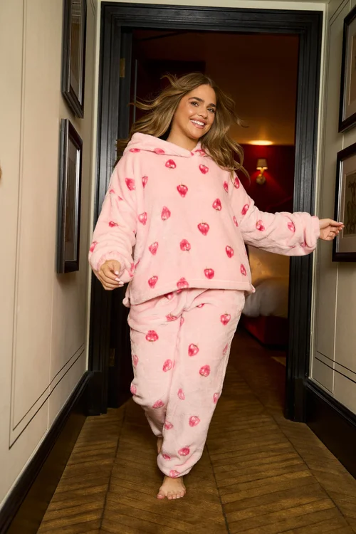 JImJam Pink Strawberry Print Twosie - L/XL Image 1