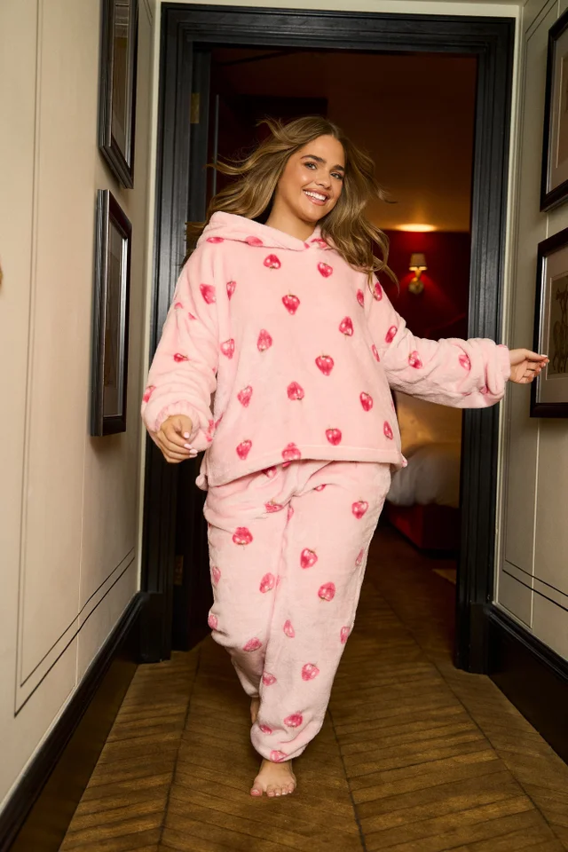 JImJam Pink Strawberry Print Twosie